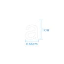 10 wetterfeste Klebebuchstaben – selbstklebend für Außen & Innen: „a“ (1 cm, weiß)