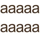 10 wetterfeste Klebebuchstaben – selbstklebend für Außen & Innen: „a“ (1 cm, braun)