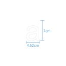 10 wetterfeste Klebebuchstaben – selbstklebend für Außen & Innen: „a“ (7 cm, weiß)