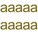 10 wetterfeste Klebebuchstaben – selbstklebend für Außen & Innen: „a“ (8 cm, gold)