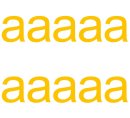 10 wetterfeste Klebebuchstaben – selbstklebend für Außen & Innen: „a“ (11 cm, gelb)