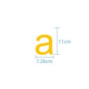 10 wetterfeste Klebebuchstaben – selbstklebend für Außen & Innen: „a“ (11 cm, gelb)
