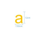 10 wetterfeste Klebebuchstaben – selbstklebend für Außen & Innen: „a“ (12 cm, gelb)