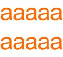 10 wetterfeste Klebebuchstaben – selbstklebend für Außen & Innen: „a“ (12 cm, orange)