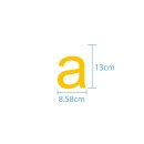 10 wetterfeste Klebebuchstaben – selbstklebend für Außen & Innen: „a“ (13 cm, gelb)