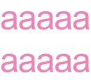 10 wetterfeste Klebebuchstaben – selbstklebend für Außen & Innen: „a“ (14 cm, rosa)