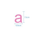 10 wetterfeste Klebebuchstaben – selbstklebend für Außen & Innen: „a“ (15 cm, rosa)