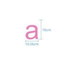 10 wetterfeste Klebebuchstaben – selbstklebend für Außen & Innen: „a“ (16 cm, rosa)