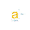 10 wetterfeste Klebebuchstaben – selbstklebend für Außen & Innen: „a“ (18 cm, gelb)