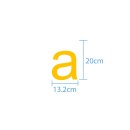 10 wetterfeste Klebebuchstaben – selbstklebend für Außen & Innen: „a“ (20 cm, gelb)