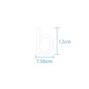 10 wetterfeste Klebebuchstaben – selbstklebend für Außen & Innen: „b“ (12 cm, weiß)