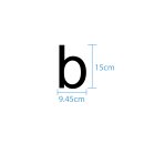 10 wetterfeste Klebebuchstaben – selbstklebend für Außen & Innen: „b“ (15 cm, schwarz)