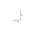10 wetterfeste Klebebuchstaben – selbstklebend für Außen & Innen: „c“ (7 cm, weiß)