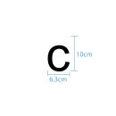 10 wetterfeste Klebebuchstaben – selbstklebend für Außen & Innen: „c“ (10 cm, schwarz)