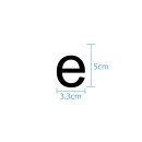 10 wetterfeste Klebebuchstaben – selbstklebend für Außen & Innen: „e“ (5 cm, schwarz)