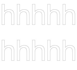 10 wetterfeste Klebebuchstaben – selbstklebend für Außen & Innen: „h“ (2 cm, weiß)