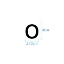 10 wetterfeste Klebebuchstaben – selbstklebend für Außen & Innen: „o“ (4 cm, schwarz)