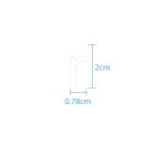 10 wetterfeste Klebebuchstaben – selbstklebend für Außen & Innen: „r“ (2 cm, weiß)