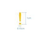 Sonderzeichen selbstklebend (10 Stück) – für Innen- & Außeneinsatz: „!“ (1cm hoch, in gelb)