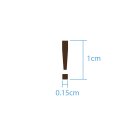 Sonderzeichen selbstklebend (10 Stück) – für Innen- & Außeneinsatz: „!“ (1cm hoch, in braun)