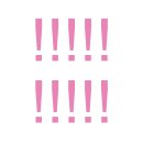 Sonderzeichen selbstklebend (10 Stück) – für Innen- & Außeneinsatz: „!“ (1cm hoch, in silber)