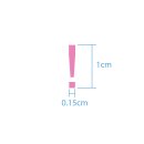 Sonderzeichen selbstklebend (10 Stück) – für Innen- & Außeneinsatz: „!“ (1cm hoch, in silber)