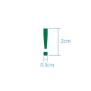 Sonderzeichen selbstklebend (10 Stück) – für Innen- & Außeneinsatz: „!“ (2cm hoch, in grün)