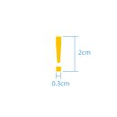 Sonderzeichen selbstklebend (10 Stück) – für Innen- & Außeneinsatz: „!“ (2cm hoch, in gelb)