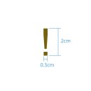 Sonderzeichen selbstklebend (10 Stück) – für Innen- & Außeneinsatz: „!“ (2cm hoch, in rosa)