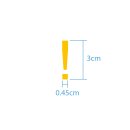 Sonderzeichen selbstklebend (10 Stück) – für Innen- & Außeneinsatz: „!“ (3cm hoch, in gelb)