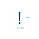 Sonderzeichen selbstklebend (10 Stück) – für Innen- & Außeneinsatz: „!“ (3cm hoch, in blau)