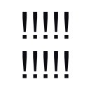 Sonderzeichen selbstklebend (10 Stück) – für Innen- & Außeneinsatz: „!“ (4cm hoch, in schwarz)