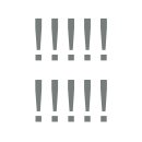 Sonderzeichen selbstklebend (10 Stück) – für Innen- & Außeneinsatz: „!“ (4cm hoch, in grau)