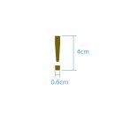 Sonderzeichen selbstklebend (10 Stück) – für Innen- & Außeneinsatz: „!“ (4cm hoch, in rosa)