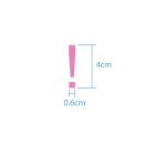 Sonderzeichen selbstklebend (10 Stück) – für Innen- & Außeneinsatz: „!“ (4cm hoch, in silber)