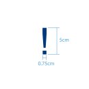 Sonderzeichen selbstklebend (10 Stück) – für Innen- & Außeneinsatz: „!“ (5cm hoch, in blau)