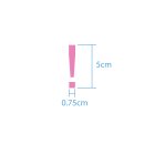 Sonderzeichen selbstklebend (10 Stück) – für Innen- & Außeneinsatz: „!“ (5cm hoch, in silber)