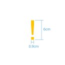 Sonderzeichen selbstklebend (10 Stück) – für Innen- & Außeneinsatz: „!“ (6cm hoch, in gelb)