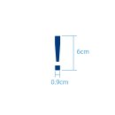 Sonderzeichen selbstklebend (10 Stück) – für Innen- & Außeneinsatz: „!“ (6cm hoch, in blau)