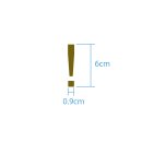 Sonderzeichen selbstklebend (10 Stück) – für Innen- & Außeneinsatz: „!“ (6cm hoch, in rosa)