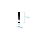 Sonderzeichen selbstklebend (10 Stück) – für Innen- & Außeneinsatz: „!“ (7cm hoch, in schwarz)