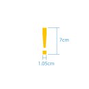 Sonderzeichen selbstklebend (10 Stück) – für Innen- & Außeneinsatz: „!“ (7cm hoch, in gelb)