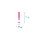 Sonderzeichen selbstklebend (10 Stück) – für Innen- & Außeneinsatz: „!“ (7cm hoch, in silber)