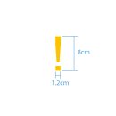 Sonderzeichen selbstklebend (10 Stück) – für Innen- & Außeneinsatz: „!“ (8cm hoch, in gelb)