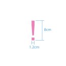Sonderzeichen selbstklebend (10 Stück) – für Innen- & Außeneinsatz: „!“ (8cm hoch, in silber)