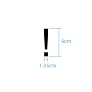 Sonderzeichen selbstklebend (10 Stück) – für Innen- & Außeneinsatz: „!“ (9cm hoch, in schwarz)