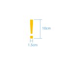 Sonderzeichen selbstklebend (10 Stück) – für Innen- & Außeneinsatz: „!“ (10cm hoch, in gelb)