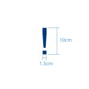 Sonderzeichen selbstklebend (10 Stück) – für Innen- & Außeneinsatz: „!“ (10cm hoch, in blau)