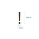 Sonderzeichen selbstklebend (10 Stück) – für Innen- & Außeneinsatz: „!“ (10cm hoch, in braun)