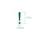 Sonderzeichen selbstklebend (10 Stück) – für Innen- & Außeneinsatz: „!“ (11cm hoch, in grün)